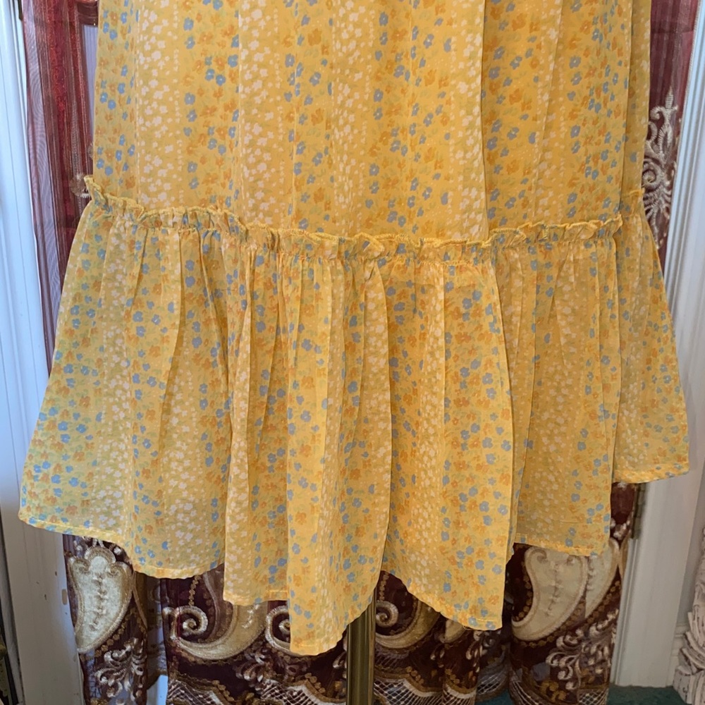 Japna Yellow Floral Mini Dress - Picture 6 of 15